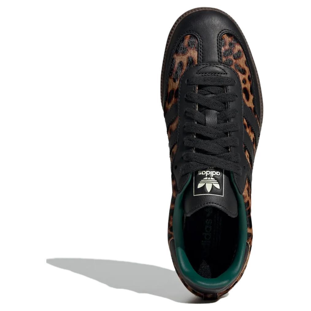 adidas Womens Samba OG 'Cheetah Pack - Collegiate Green' (women's sizes) Core Black / Collegiate Green / Cream White German Army Trainers JI2735