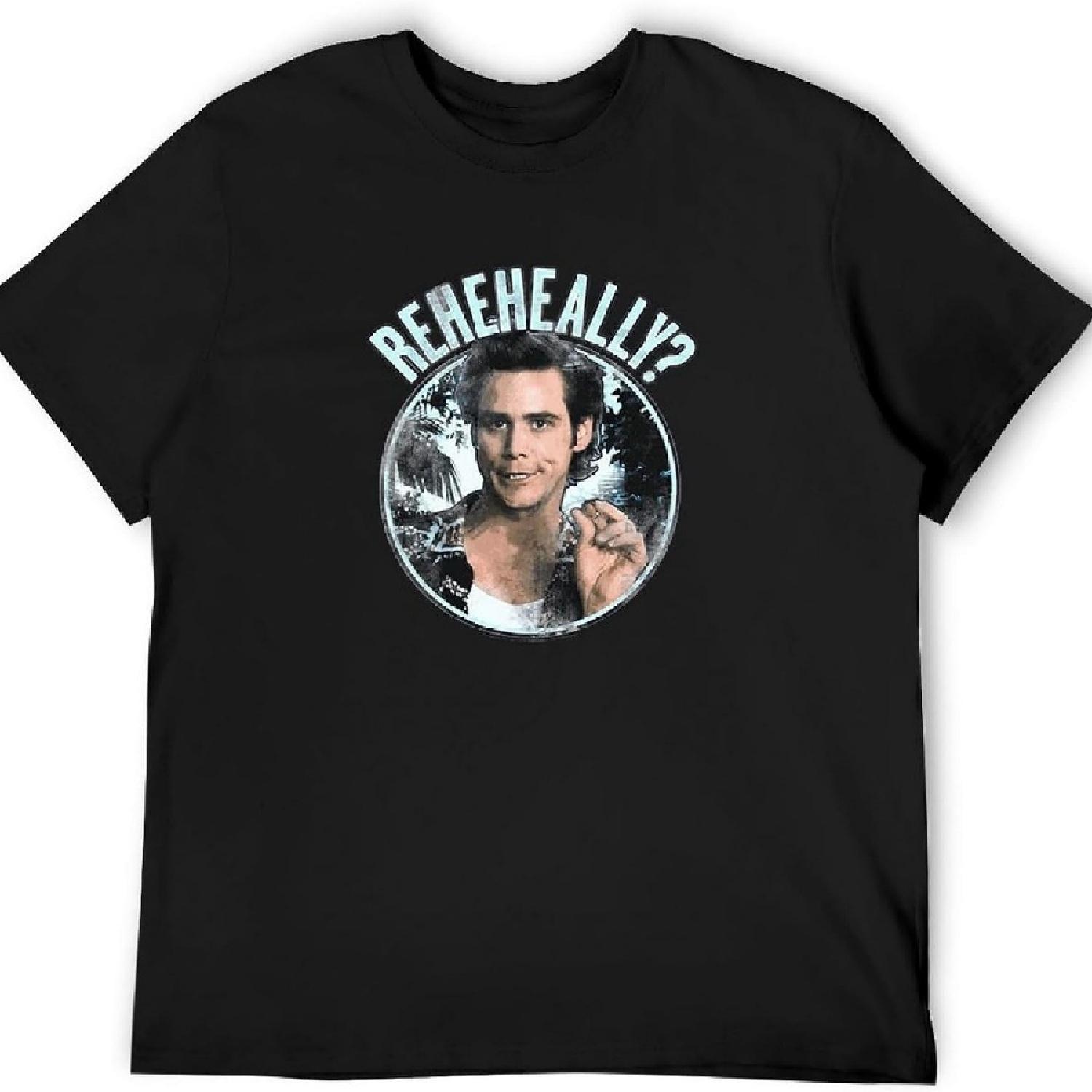 

Ace Ventura Pet Detective Really Reheheheally Jim Carrey Comedy Men s Black T-Shirt Unisex Tee Clothing XXXXXL