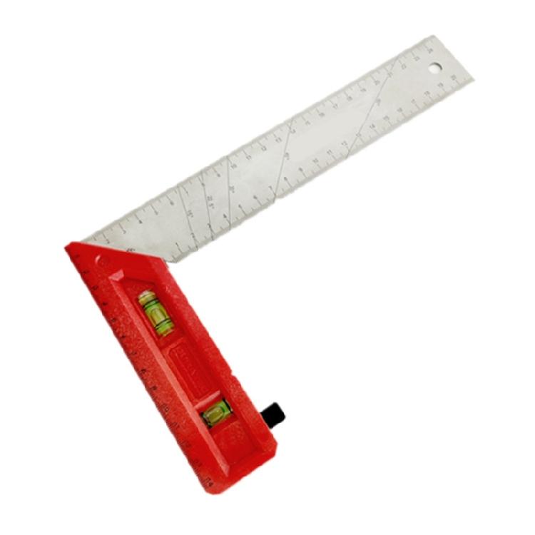 Combination Square Tool Woodworking Angles Ruler MultiProtractors with Bubble