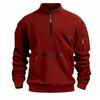 Men's New Stand-up Collar Zipper Sweatshirt European and American Hot Casual Fleece Sweatshirt Fashionable Versatile Pullover
