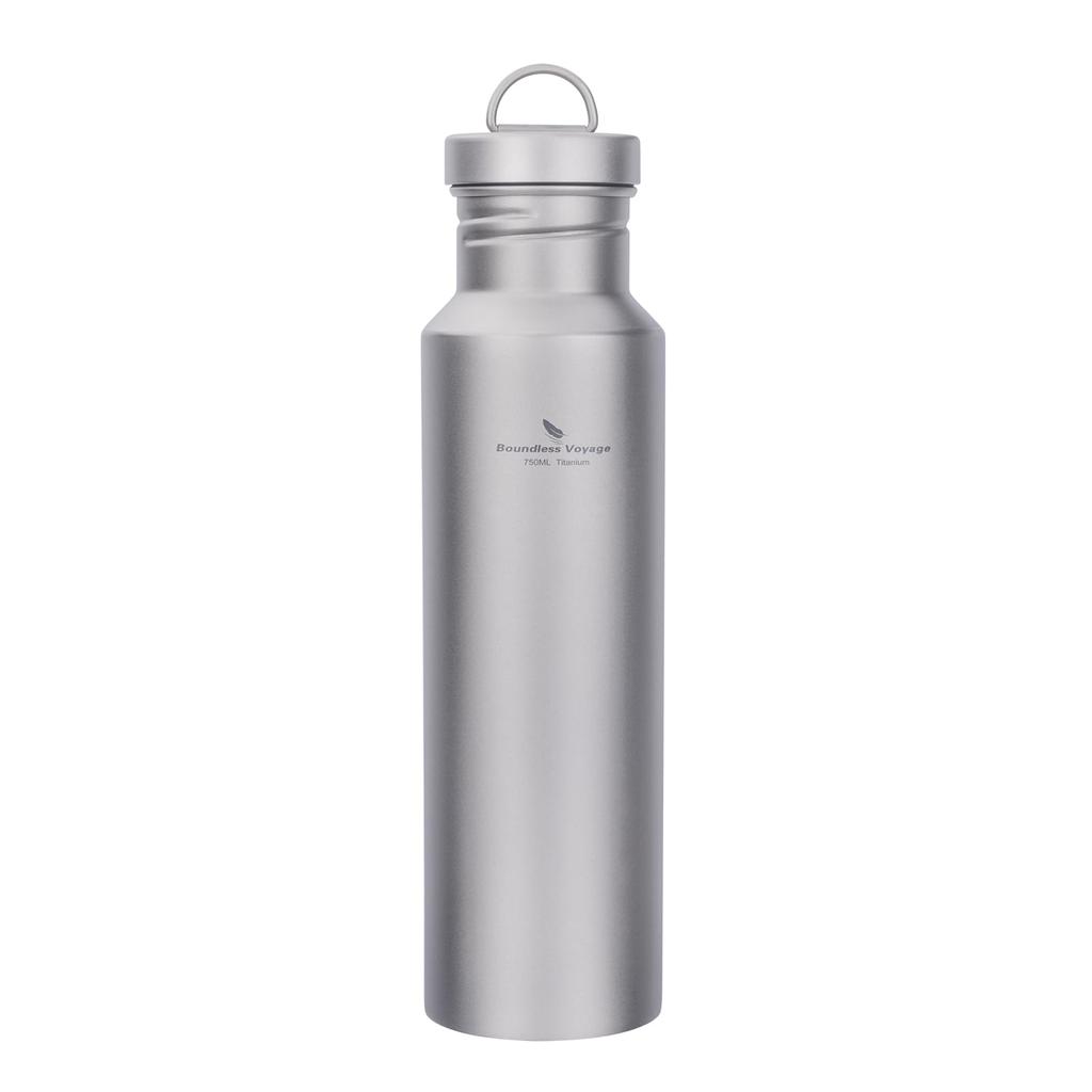 Boundless Voyage Titanium Water for and Outdoor and Available In 3 Sizes with Bottle Cover Bottle, Ultra-Lightweight, Wide-Mouth, Direct-Drink,