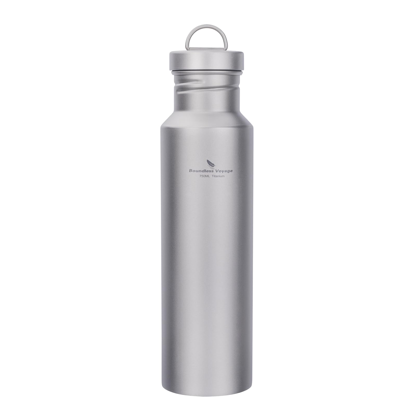 

Boundless Voyage Titanium Water for and Outdoor and Available in 3 Sizes with Bottle Cover Bottle, Ultra-Lightweight, Wide-Mouth, Direct-Drink,