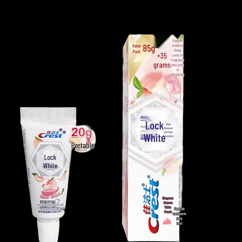 Crest Dual-Color Lock White Peach Toothpaste Value Pack