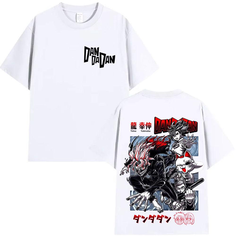 New Japanese Anime Dandadan Print Tshirt Mens Clothing Retro Oversized Cotton Tshirts Fashion High Quality ONeck T Shirts Y2K