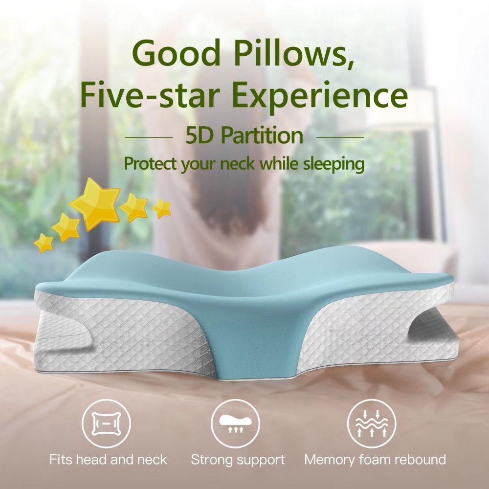 Butterfly Shaped Ergonomic Neck Pillow Slow Rebound Neck Guard Pillow  Cervical Protection