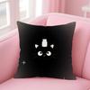 Literary Cat Cute CCChococatC Cushion Cover Pillow Case Soft Skin Friendly Fabric  Concealed Zipper