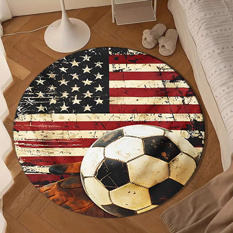 Baseball Passion And Heritage Round Rug for Livingroom,Bedroom, Palyroom, Chair Rug, Area rug, Circle Carpet, Large Size Fan Christmas gift