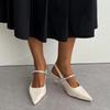 Fashion Summer New Stiletto High Heels Women Fashion Pointy Head Shallow Mouth All Matching Rhinestone After Empty Sandals