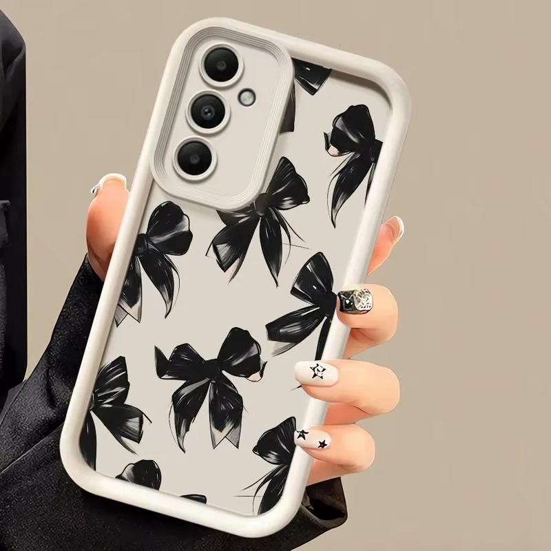 Luxusní červená mašle pro pouzdro Samsung Galaxy S24 S23 S22 S21 Ultra Plus Fe A55 A54 A53 A52 A35 A25 A15 A14 5G Telefon Y2k Kryt