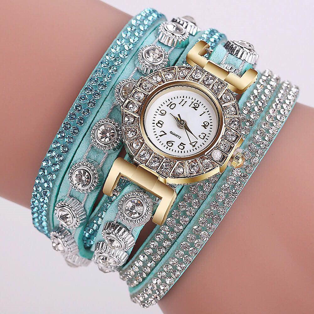 Ladies Watch, Korean Fleece Wrapped Bracelet Watch With Diamonds Wrapped Watch Accessories