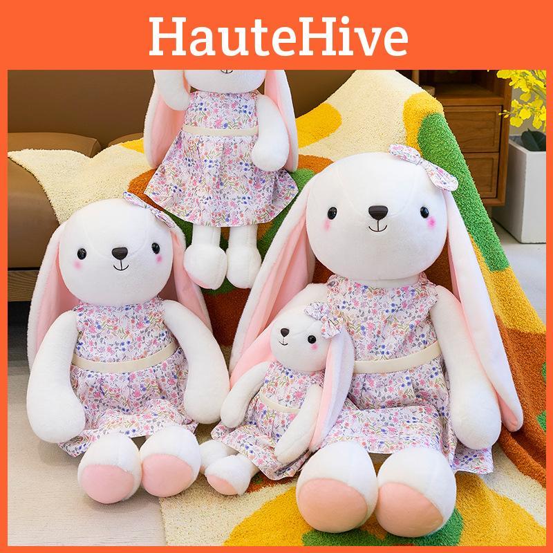 Cute Skirt Floral Rabbit Plush Toy Birthday Gift Children Bed Sleeping Doll