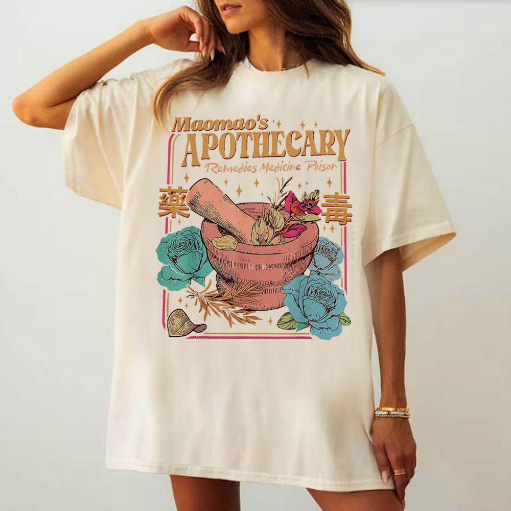 

Apothecary Diaries t shirt female Retro Comfortable Psychedelic Graphic Colorful t shirt Pastel aesthetic Gothic Colorful anime S
