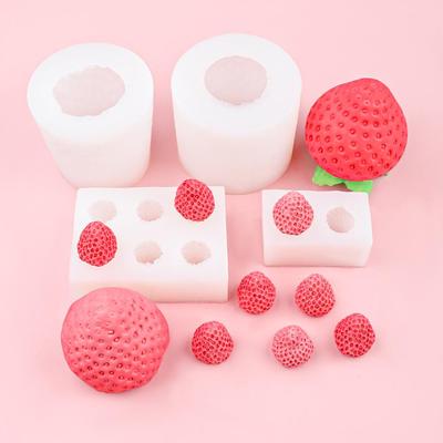 Stampo Grande in Silicone a Forma di Fragola per Candele Profumate, Sapone Artigianale Fai-da-Te, Pietra Diffusore, Gesso, Torta al Cioccolato e Creazione di Ornamenti