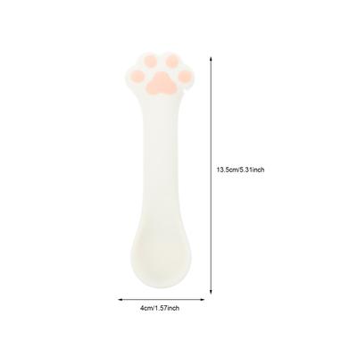 Silicone Cat Food Spoon Manual Can Opener Multifunctional Pet Food Can Scoop Lid Lifter Feeding Mixing Spoon Lid Lifter