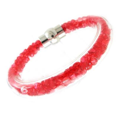 [M4164] - Red 'Jewels' Designer Bracelet (5.5 Cm - 1 Cm)