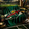 Minnesota-Wild Hockey Team Throws Blanket Flannel Blankets Plush for Couch Bed Gifts for Men Women Travel picnic blanket Christmas fan gifts