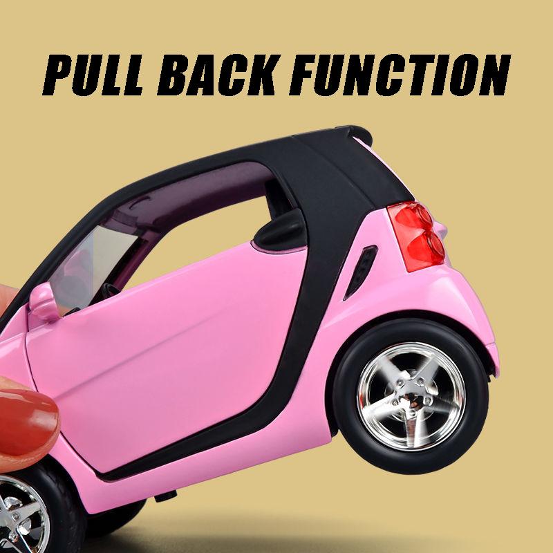 CAG5 1:32 Mercedes Benz Smart Mini Alloy Metal Diecast Model Cars Boy High Simulation Miniature Holiday Present Home Trendy Ornaments