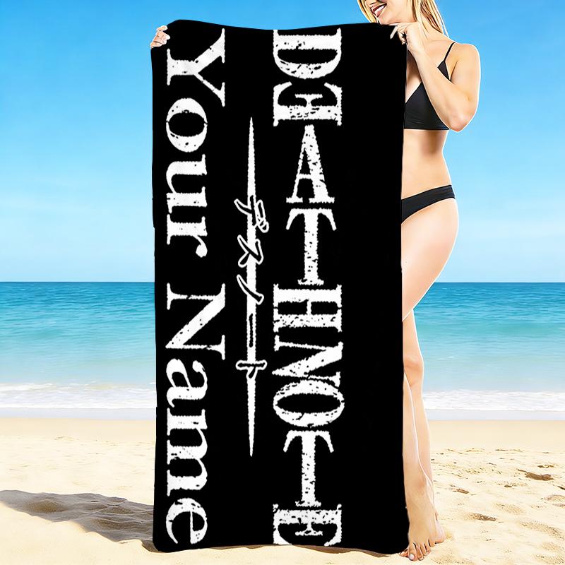 Custom 1Pc Anime Mashup Graphic Beach Towel Quick Dry Multiuse For Beach Pool Gym Yoga Home Travel Christmas Halloween Xmas Gift Q176