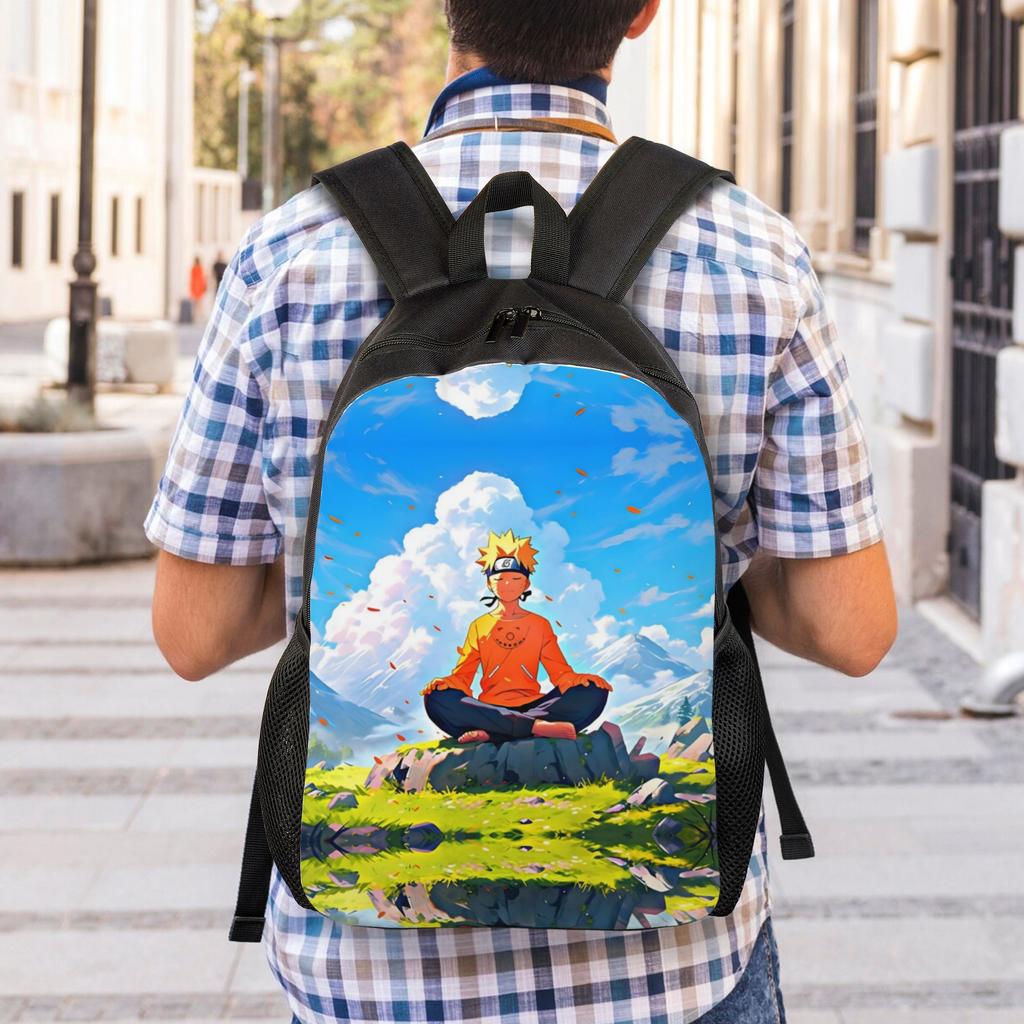 Personalized N-Narutoes Uzumaki Backpacks Women Men Basic Bookbag for College School Anime Bags