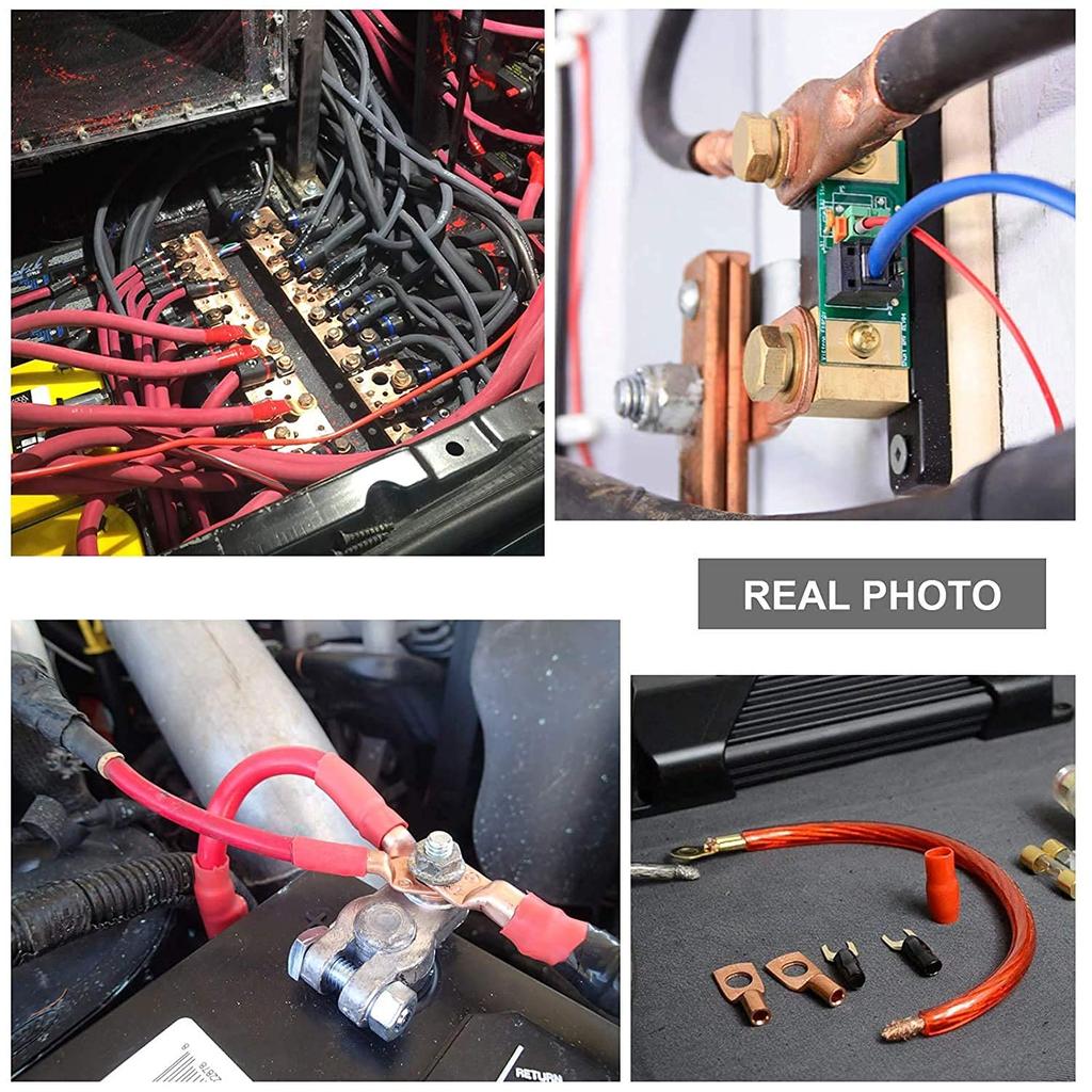 10 x Papuci 1/0 AWG-3/8", Papuci pentru cablu de cupru, Listat UL, pentru uz greu