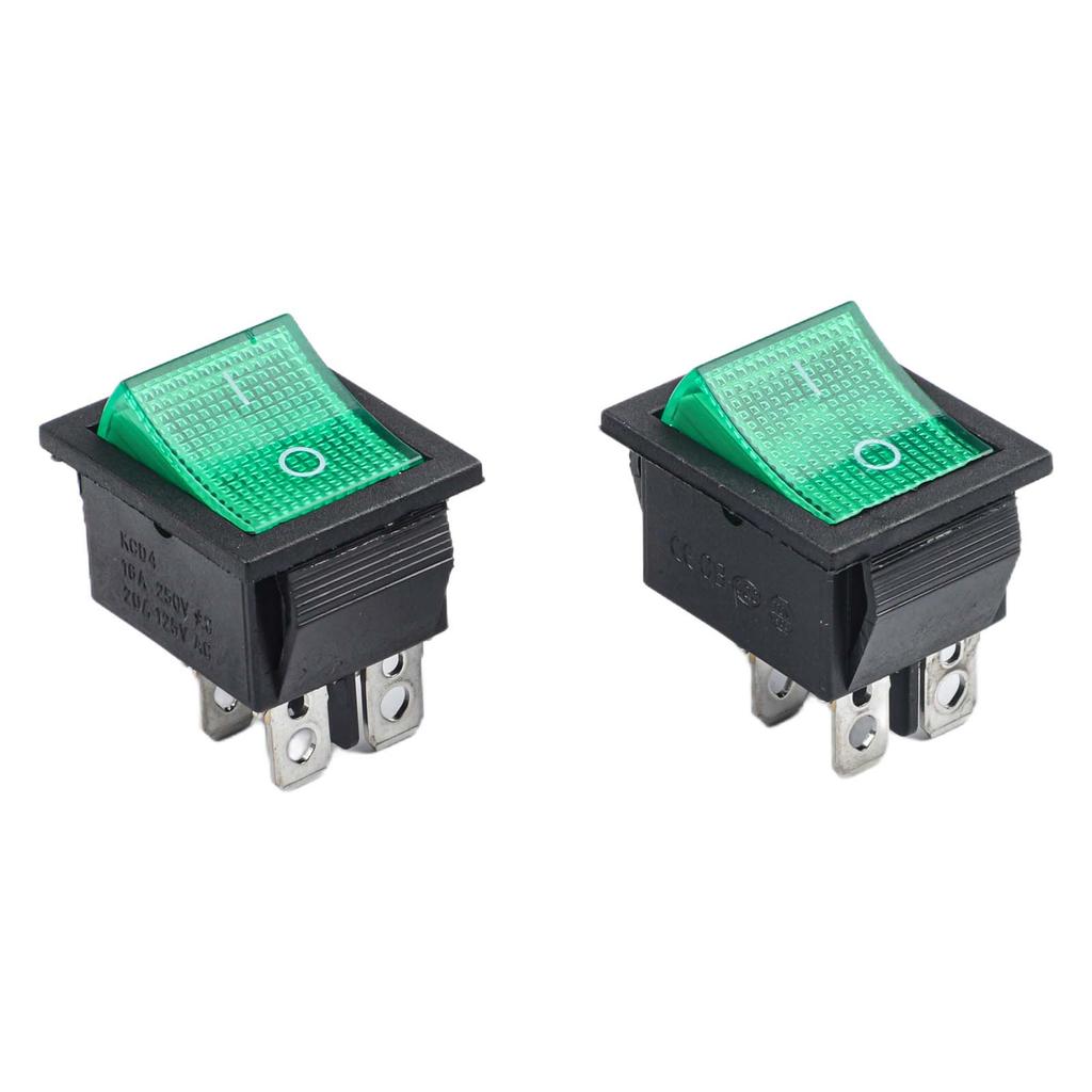 Replacement 2pcs 4Pin Rocker Switches KCD4 30A 250V 35A 125V For Numatic Vacuum Cleaner Electrical Control Switches