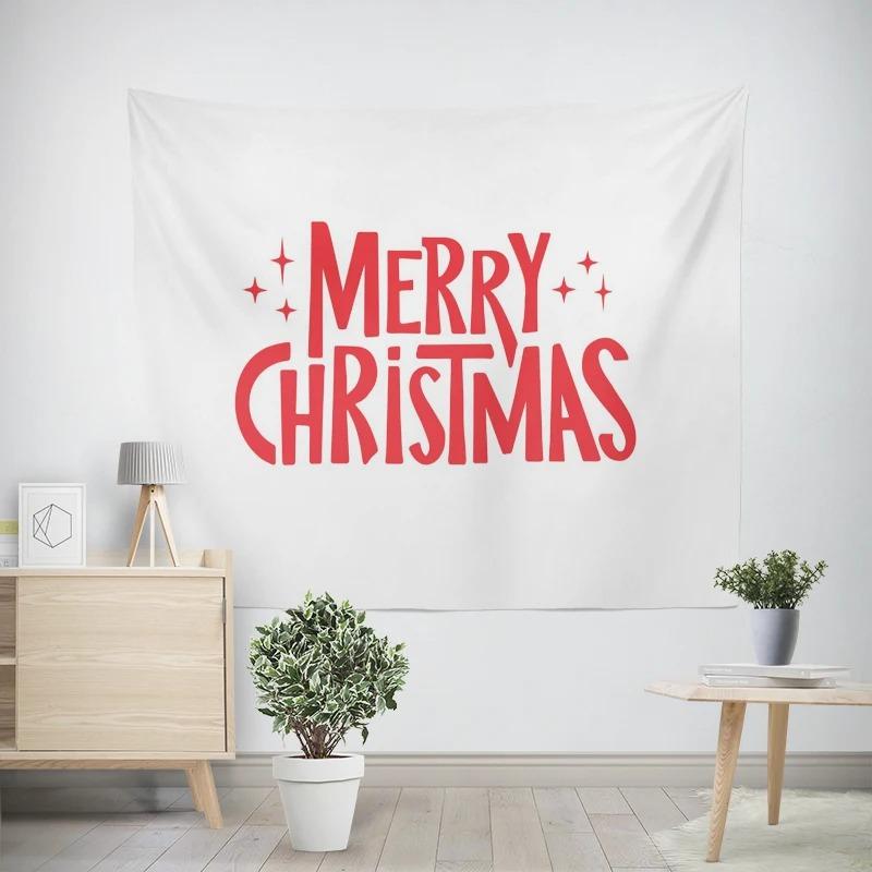 Christmas New Year Pattern Living Room Bedroom Decorative Tapestry