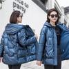 Winter Jacket Women Parkas Glossy Down Cotton Padded Parka Female Solid Color Thick Outwear Hooded Warm Outcoat