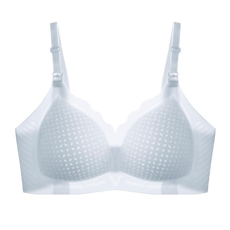 

Camellia Oil Seamless Lifting Cool Feeling Nursing Bra, Jelly Soft Support Thin Maternity Breastfeeding Underwear 3XL（42/95ABC） синій