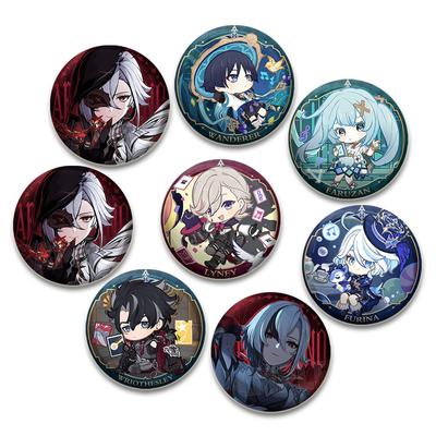 32/44/58mm Super Populaire Game Anime Genshin Impact Badge Cartoon Stijl Broches op Rugzak Kleding Handgemaakte Ronde Spelden voor Sieraden