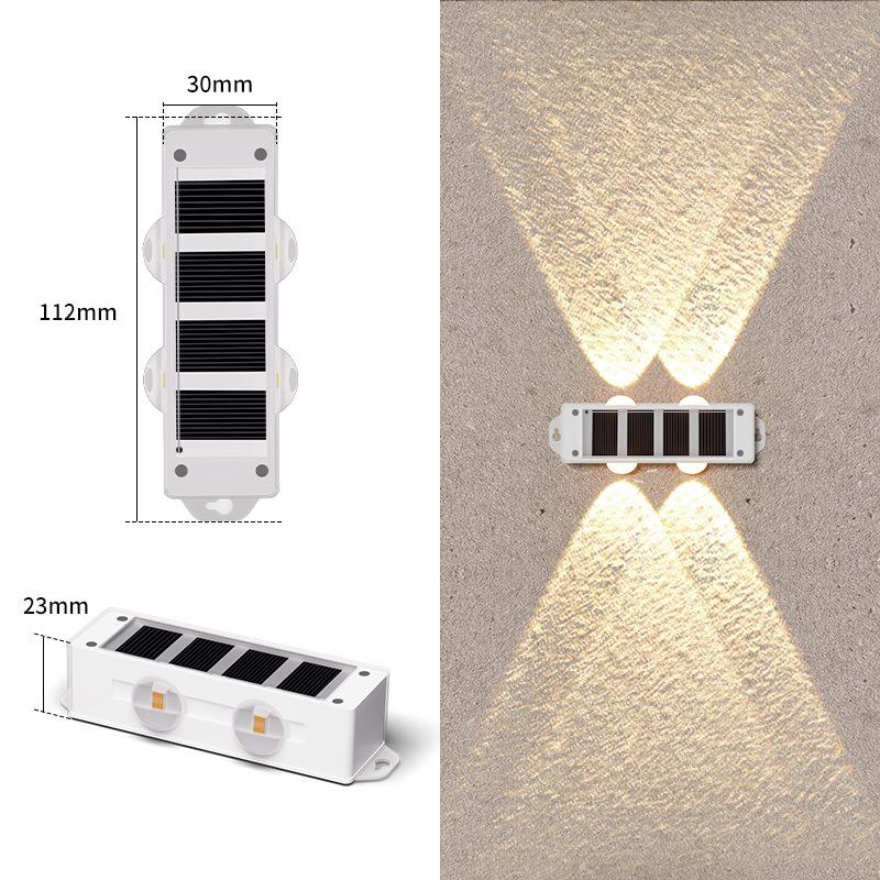 

Solar Powered Wall Lights Outside Up and Down Fence Mount Outdoor Decorative Waterproof Lamp for Porch Deck Patio Yard Garden 1pcs