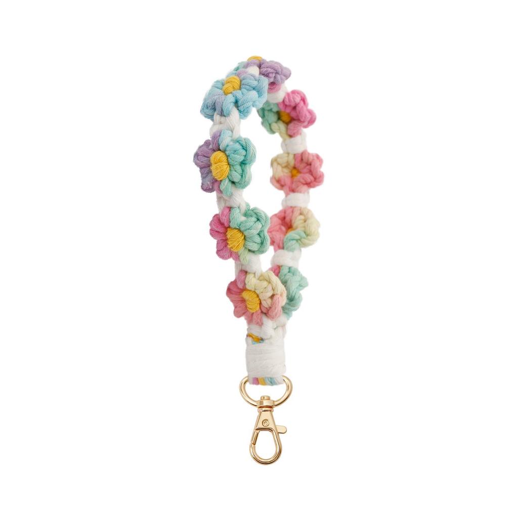Daisy Flower Phone Lanyard - Handmade Woven Camera Strap & Pendant for Women