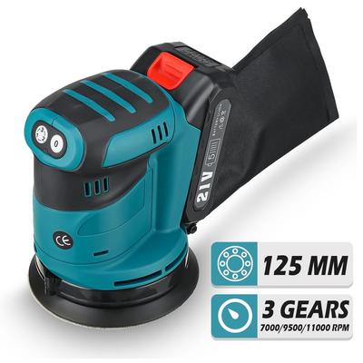 600W 125mm Cordless Orbital Sander Electric Wood Grinder Polishing Grinding Sanding Machine