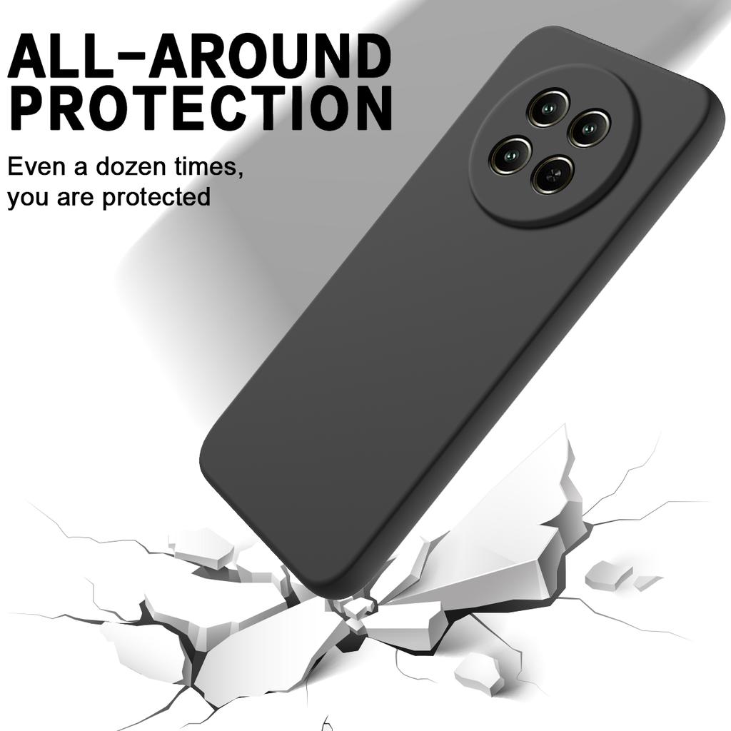 For Realme 12 5G/12x 5G Case Liquid Silicone Drop-Proof Phone Cover with Wrist Strap