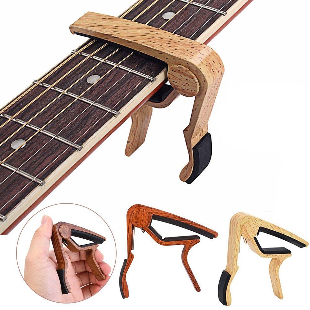 Wood Grain Guitar Capo Universal Guitar Tone Adjusting Clamp for Acoustic Classic