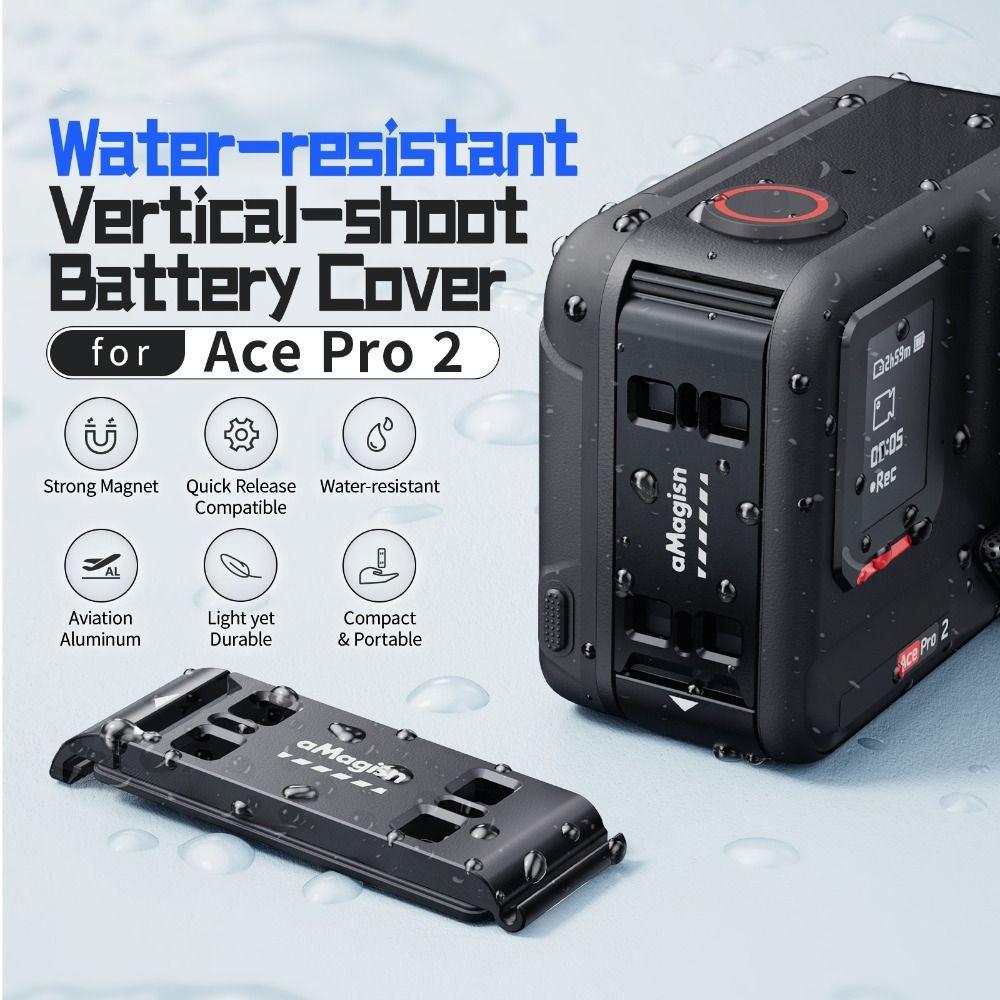 Magnetischer Vertikaladapter Wasserdichte Batterieabdeckung für Insta360 Ace Pro 2 Action Kamera Zubehör