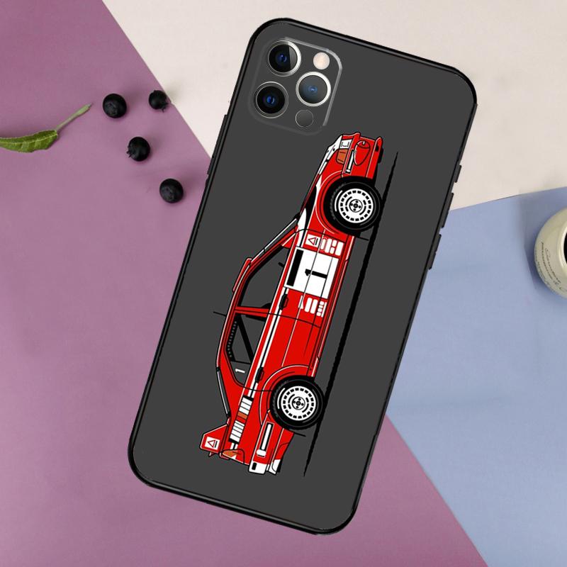 T16 Rally Car Phone Case For iPhone 16 15 14 13 11 12 17 Pro Max mini 15 16 Plus 16e 17 Air Bumper Cover