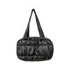 Autumn and winter silver bag car line padded commuter bag solid color fashionable versatile large capacity portable shoulder bag women
