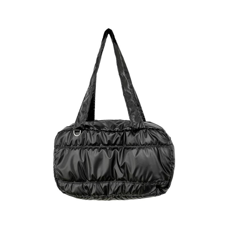 Autumn and winter silver bag car line padded commuter bag solid color fashionable versatile large capacity portable shoulder bag women