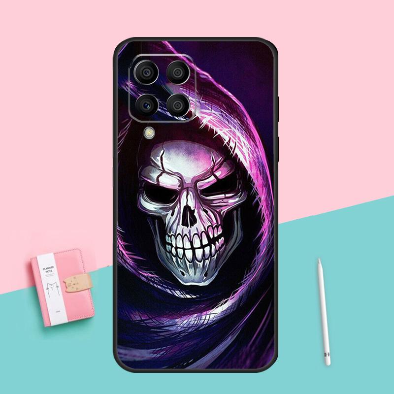 

Cool Skull Gothic Phone Case For Samsung Galaxy M53 M33 M23 M13 M12 M22 M32 M52 M20 M14 M54 M11 M21 M31 M51 Samsung M12