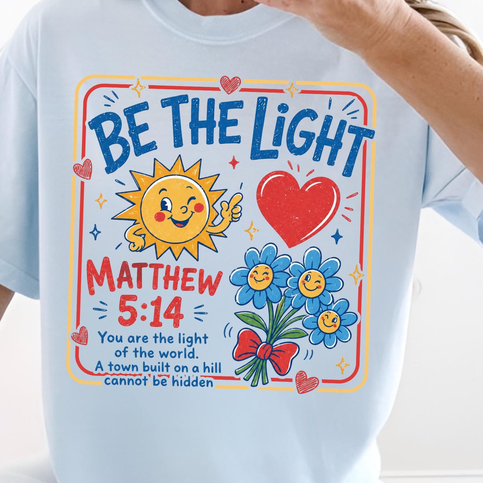 Be The Light Shirt Matthew 5:14 Tee, Christian Church Camp Shirt, Faith Based Summer, Bible Verse Shirt, You re Are The Light Of The World S