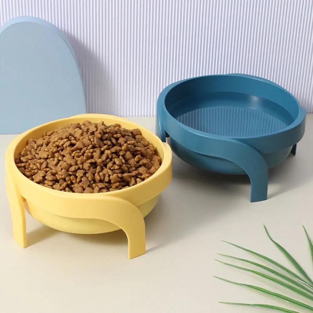 Colorful Raised Cat Bowls Large Capacity Neck Guard Cat Food Bowl Non-Slip Stable Pet Water Bowl for Puppy Cat