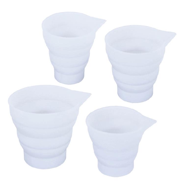 Silicone Measuring Folding Cup Tool for Epoxy Casting Resin Mold DIY Split Cup