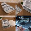 Pack of 10 Aluminum Foil Pans Kitchen Supplies Take-out Containers Food Container Baking Plate Stackable Single-use Pan