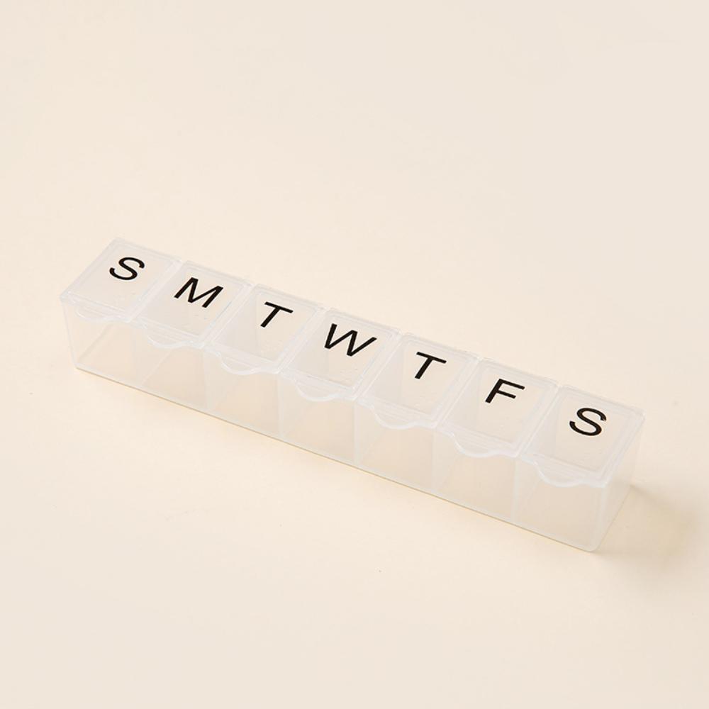 

New Mini Weekly Portable Travel 7 Days 7 Grids Pill Cases Box Storage Organizer Container for Vitamins Fish Oils Medicine Holder белый
