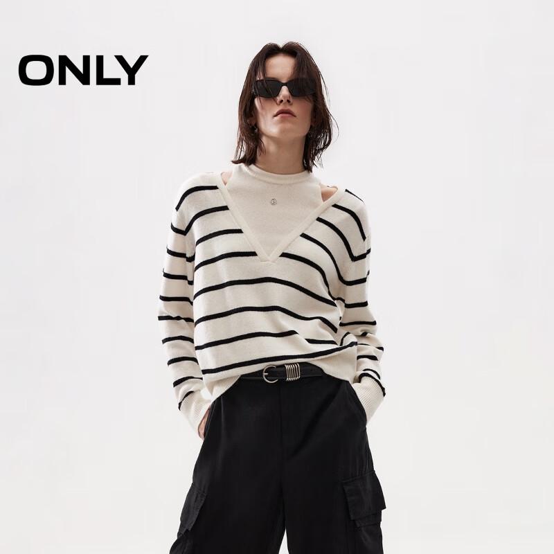 

ONLY 2025 Autumn Layered Patchwork Knit Sweater M