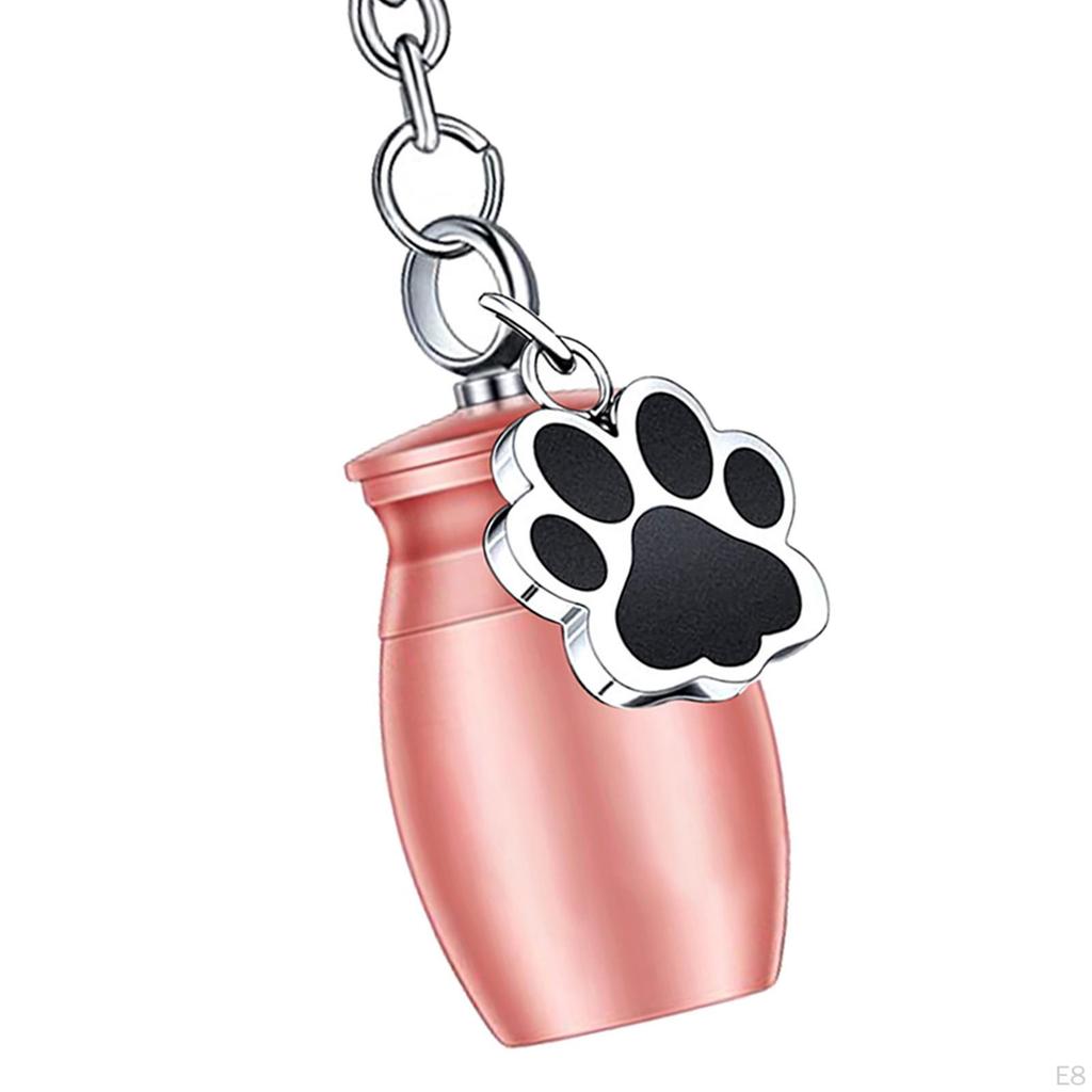 Keychain Ash Container Metal Keepsake Cylindrical Box Waterproof Ashes Memorial Cremation