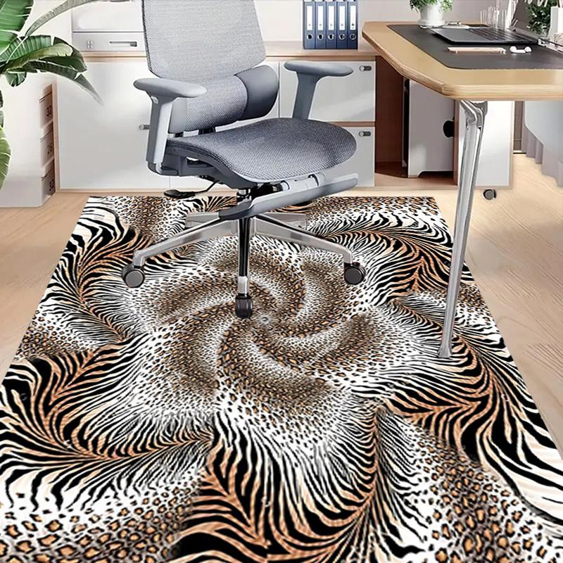 1PC Zebra Print Leopard Print Extra Large Non Slip Floor carpet, Office, family, bedroom Large Area Rug Indoor Rugs, Vibrant Colors