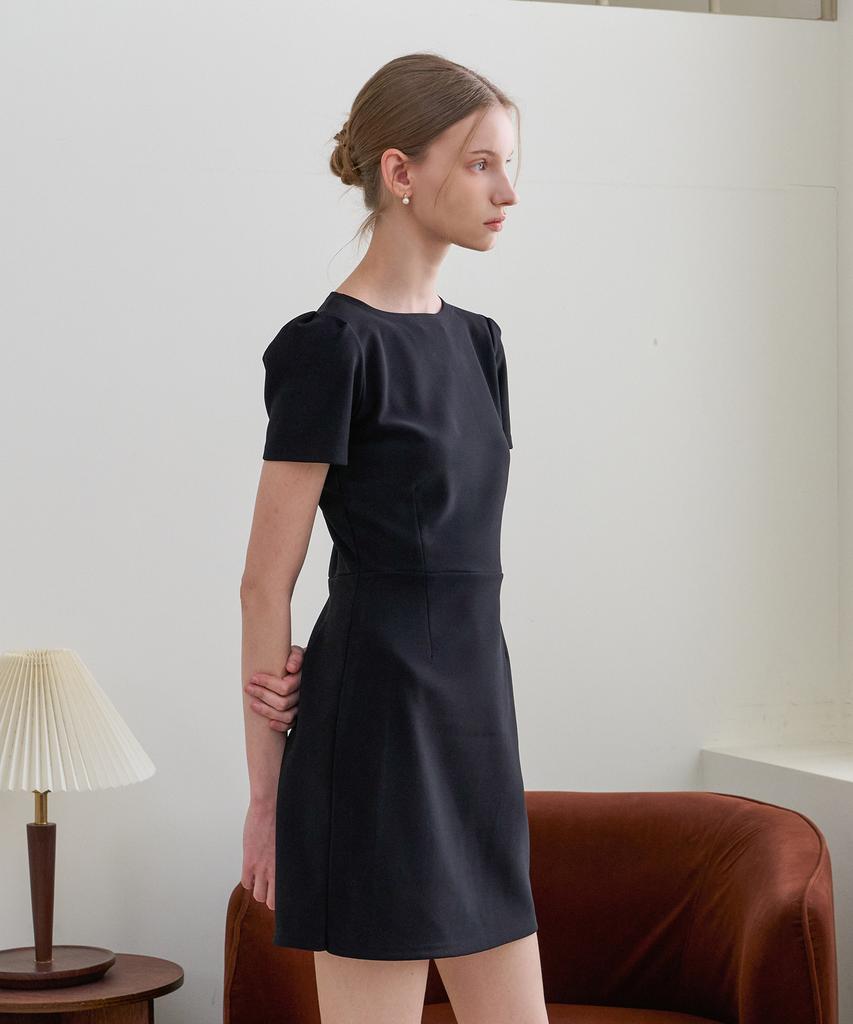 BIBYSEOB Puff Mini Dress Black [T61]