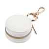 Portable Faux Leather Jewelry Storage Box with Zipper Closure - Compact Round Design, Travel Bag Pendant Earring Ring StorageBox