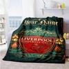 Liverpool Fc Customize Your Name Blanket Lightweight Customizable Blanket Soft Cozy For Office Home Decor Bed Couch Allseason Use